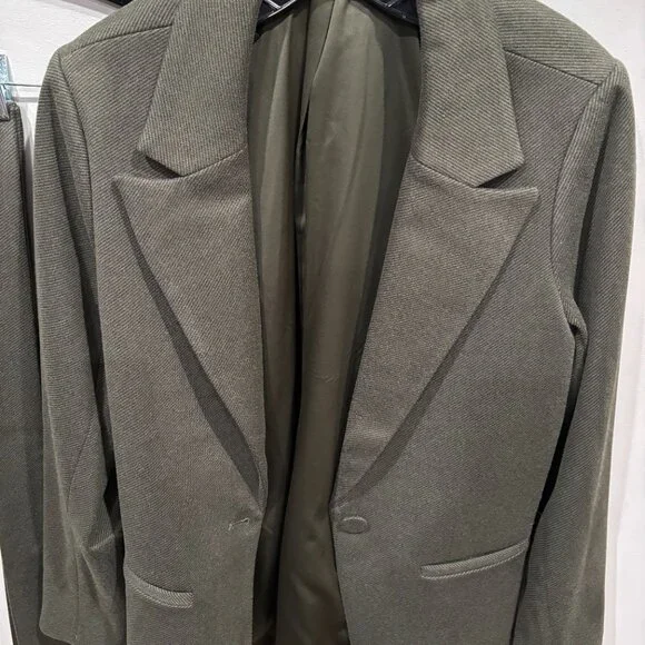 Good American Women Belted Structured Blazer SZ 3/4 L/XL - Picture 6 of 16